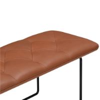 Billede af Wendelbo Tip Toe Bench Large L: 155 cm - Black Powder Coated Steel/Parma Col. Cognac