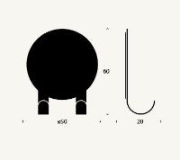 Billede af FROST NOVA2 Bruseskraber krog Ø: 5 cm - Børstet Kobber