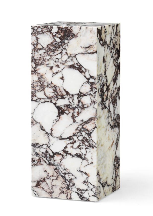 Billede af Audo Copenhagen Plinth Pedestal H: 75 cm - Rose Marble Calacatta Viola