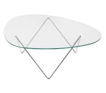 Billede af GUBI Pedrera Coffe Table 106x86x38 cm - Chrome Base