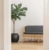 Billede af Sika-Design Swing 2 Pers. Sofa L: 140 cm Inkl. Hynde - Natural/A669 Dark Grey