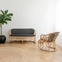 Billede af Sika-Design Swing 2 Pers. Sofa L: 140 cm Inkl. Hynde - Natural/A669 Dark Grey