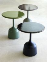 Billede af Cane-line Outdoor Glaze Sofabord Lille Ø: 45 cm - Olive Green/Green