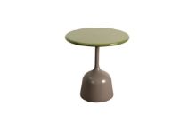 Billede af Cane-line Outdoor Glaze Sofabord Lille Ø: 45 cm - Taupe/Green
