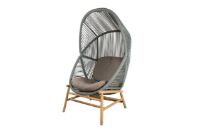 Billede af Cane-line Outdoor Hive Hængestol inkl. Stel og Hynder - Dusty Green/Teak/Taupe