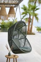 Billede af Cane-line Outdoor Hive Hængestol inkl. Stel og Hynder - Dusty Green/Teak/Taupe