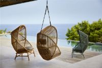 Billede af Cane-line Outdoor Hive Hængestol inkl. Stel og Hynder - Natural/Dusty Green/Taupe
