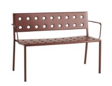 Billede af HAY Balcony Dining Bench W. Arm L: 121 cm - Iron Red