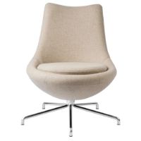 Billede af FDB Møbler L40 Bellamie Lounge Chair H: 80 cm - Stål/Beige
