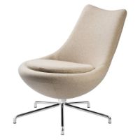 Billede af FDB Møbler L40 Bellamie Lounge Chair H: 80 cm - Stål/Beige
