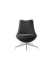 Billede af FDB Møbler L40 Bellamie Lounge Chair H: 80 cm - Stål/Mørkegrå
