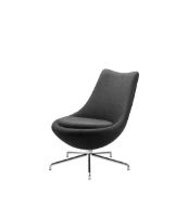 Billede af FDB Møbler L40 Bellamie Lounge Chair H: 80 cm - Stål/Mørkegrå