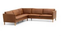 Billede af Mogens Hansen MH2614 Double Hjørnesofa 255x255 cm - Frej 15 Læder/Olieret Egetræ