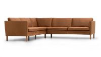 Billede af Mogens Hansen MH2614 Double Hjørnesofa 255x255 cm - Frej 15 Læder/Olieret Egetræ