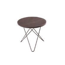 Billede af OX Denmarq MINI O Table Ø: 40 cm - Black Powder Coated Steel/Rustque Slate Marble