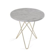 Billede af OX Denmarq MINI O Table Ø: 40 cm - Brass/White Carrara Marble