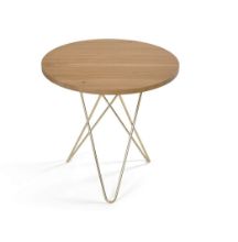 Billede af OX Denmarq MINI O Table Ø: 40 cm - Brass/Oak