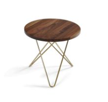 Billede af OX Denmarq MINI O Table Ø: 40 cm - Brass/Walnut