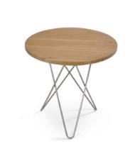 Billede af OX Denmarq MINI O Table Ø: 40 cm - Stainless Steel/Oak