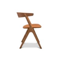 Billede af Sibast Furniture No 9 Dining Chair SH: 45 - Oiled Oak/Aniline Leather Silk Cognac 0250 - 250