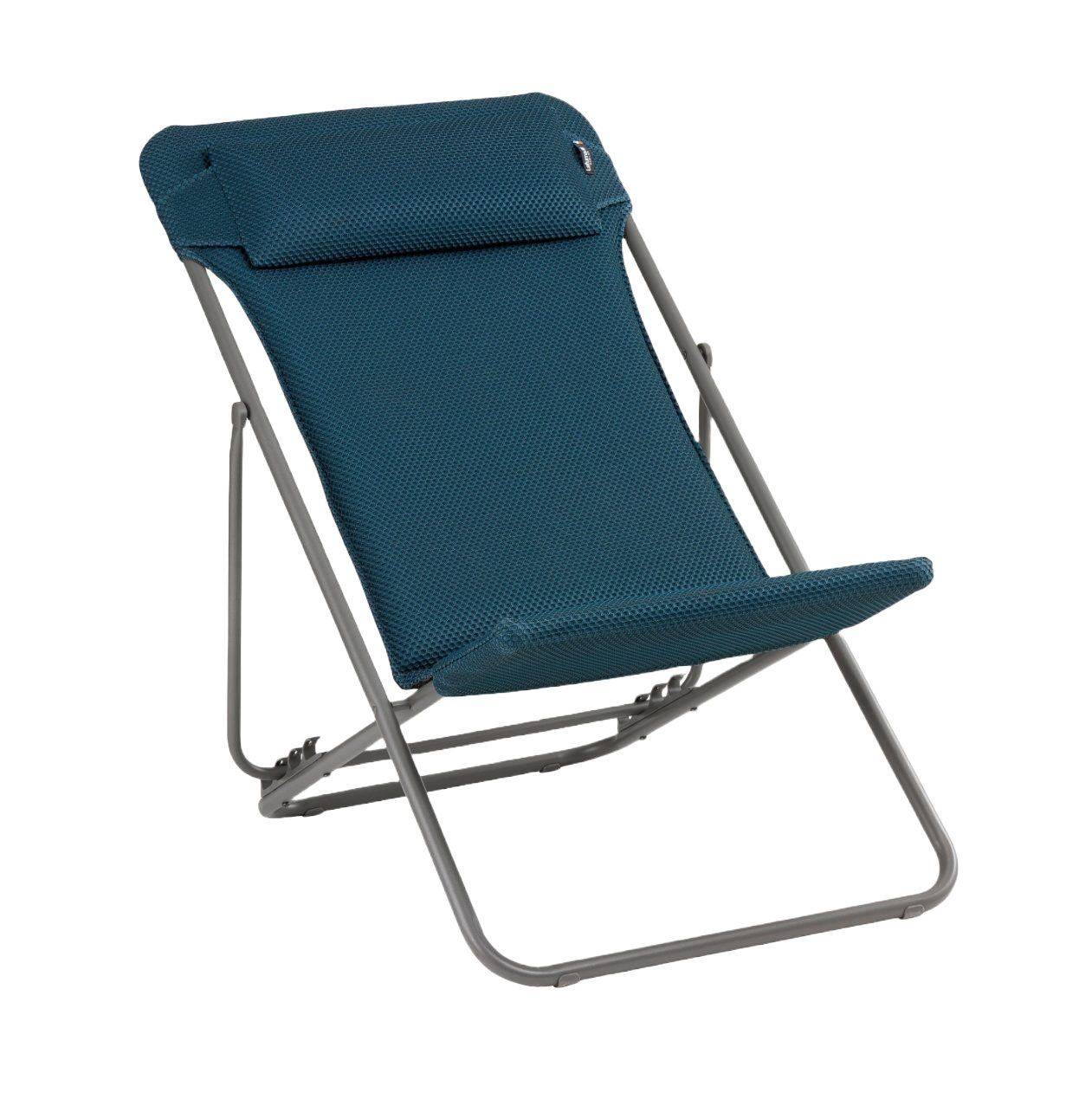 Billede af Lafuma Deckchair Maxi Transat Plus  BeComfort - Bleu Encre: FORUDBESTIL 2026