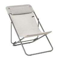 Billede af Lafuma Deckchair Maxi Transat Plus SH: 34 cm Batyline DUO - Galet/Titane