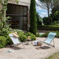 Billede af Lafuma Deckchair Maxi Transat Plus SH: 34 cm Batyline DUO - Galet/Titane