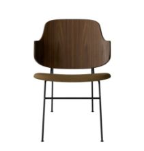 Billede af Audo Copenhagen The Penguin Lounge Chair  SH: 42 cm - Walnut/Re-Wool Yellow Ochre