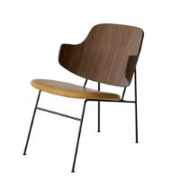 Billede af Audo Copenhagen The Penguin Lounge Chair SH: 42 cm - Walnut/Leather Cognac