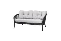 Billede af Cane-line Outdoor Ocean Large 2 pers. Sofa L: 155 cm Inkl. Hyndesæt - Dark Grey/White Grey