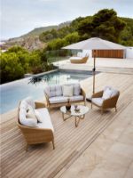 Billede af Cane-line Outdoor Ocean Large 2 pers. Sofa L: 155 cm Inkl. Hyndesæt - Dark Grey/White Grey