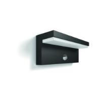Billede af PHILIPS Bustian IR LED Væglampe m/Motion Sensor L: 22 cm - Antracitgrå/Aluminium/Varm Hvid