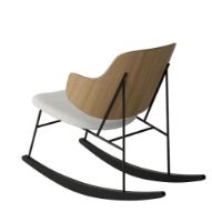 Billede af Audo Copenhagen The Penguin Rocking Chair SH: 42 cm - Natural Oak/Hallingdal Grey