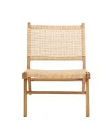 Billede af Nordal Vasai Lounge Havestol SH: 36 cm - Flettet Polyrattan/Natur