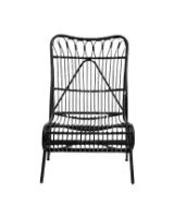 Billede af Nordal Kurvestol H: 95 cm - Flettet Polyrattan/Sort