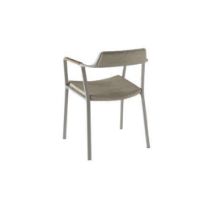 Billede af Vipp 711 Outdoor Open-Air Chair H: 76 cm - Light Grey Aluminium/Meadow