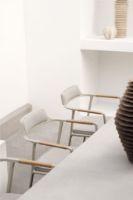 Billede af Vipp 711 Outdoor Open-Air Chair H: 76 cm - Light Grey Aluminium/Meadow