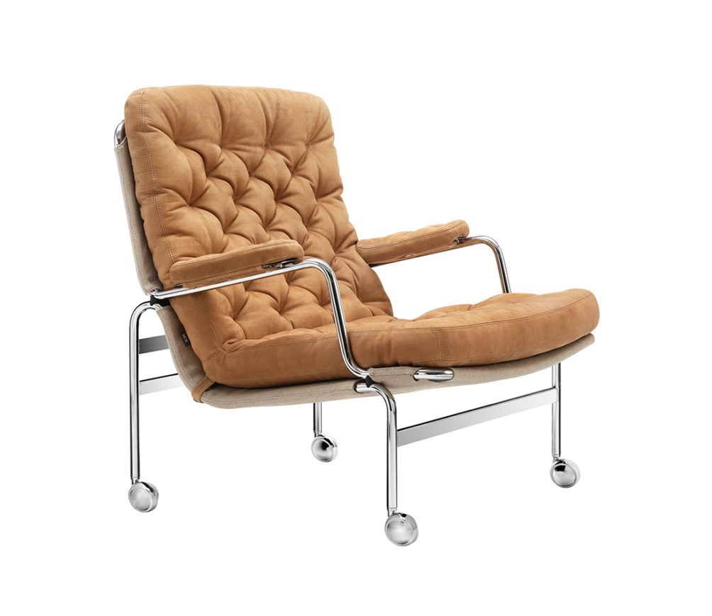 Billede af DUX Karin 73 Lænestol SH: 41 cm - Havanna/Læder