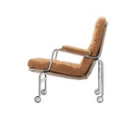 Billede af DUX Karin 73 Lænestol SH: 41 cm - Havanna/Læder