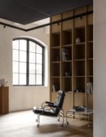 Billede af DUX Karin 73 Lænestol SH: 41 cm - Sort/Læder