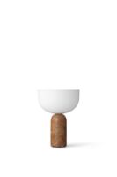 Billede af New Works Kizu Portable Table Lamp Ø: 18 cm - Breccia Pernice Marble/White Acrylic