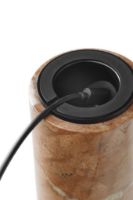 Billede af New Works Kizu Portable Table Lamp Ø: 18 cm - Breccia Pernice Marble/White Acrylic