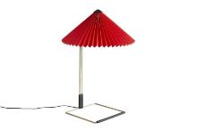 Billede af HAY Matin Table Lamp 380 Large Ø: 38 cm - Bright Red / Brass 