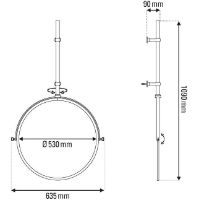 Billede af DCW Editions My Best Enemy Spejl Ø: 53 cm - Sort