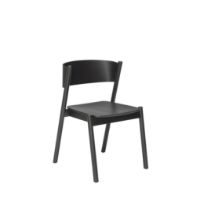Billede af Hübsch Oblique Dining Chair H: 80 cm - Black OUTLET