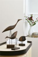 Billede af Warm Nordic Beak Bird Low Heron 19x20,5 cm - Røget Eg