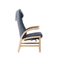 Billede af Farstrup Cantate 6011 Lænestol SH: 38 cm - Eg/Støvet Blå