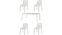 Billede af HAY Palissade Bord + 4 Stole - Sky Grey