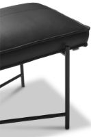 Billede af HANDVÄRK FURNITURE Grand Bench L: 140 cm - Sort/Sort Læder