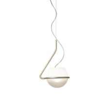 Billede af Foscarini Tonda Pendel Stor H: 60 cm LED - Titanium/Hvid